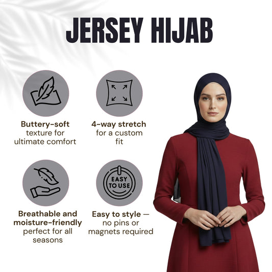 NOOR Premium Jersey Hijab Set for Women – 3 Pack Soft & Breathable Stretch Head Scarf Wrap, Comfortable Non-Slip Fabric, Versatile Styling, Gift-Ready Box (Mix Color 12)