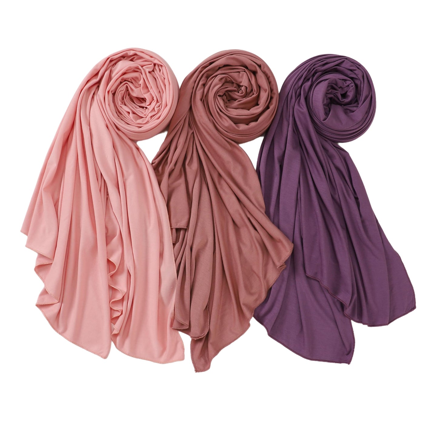 NOOR Premium Jersey Hijab Set - 3-Pack Soft & Breathable Head Scarf Wrap for Women in Gift-Ready Box - Comfortable, Versatile, and Stylish (Mix Color 4)