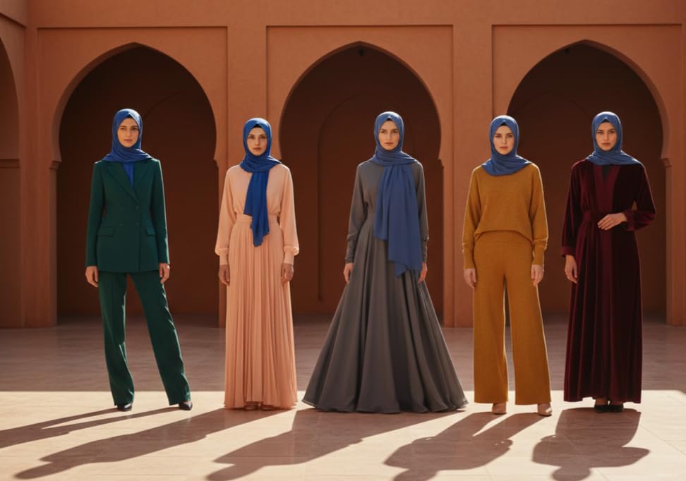 NOOR Chiffon Hijab Set for Women – Pack of 5 Lightweight Non-Slip Chiffon Scarves, Premium Breathable Fabric, Elegant Draping for Everyday Wear (Mix Colors 11)