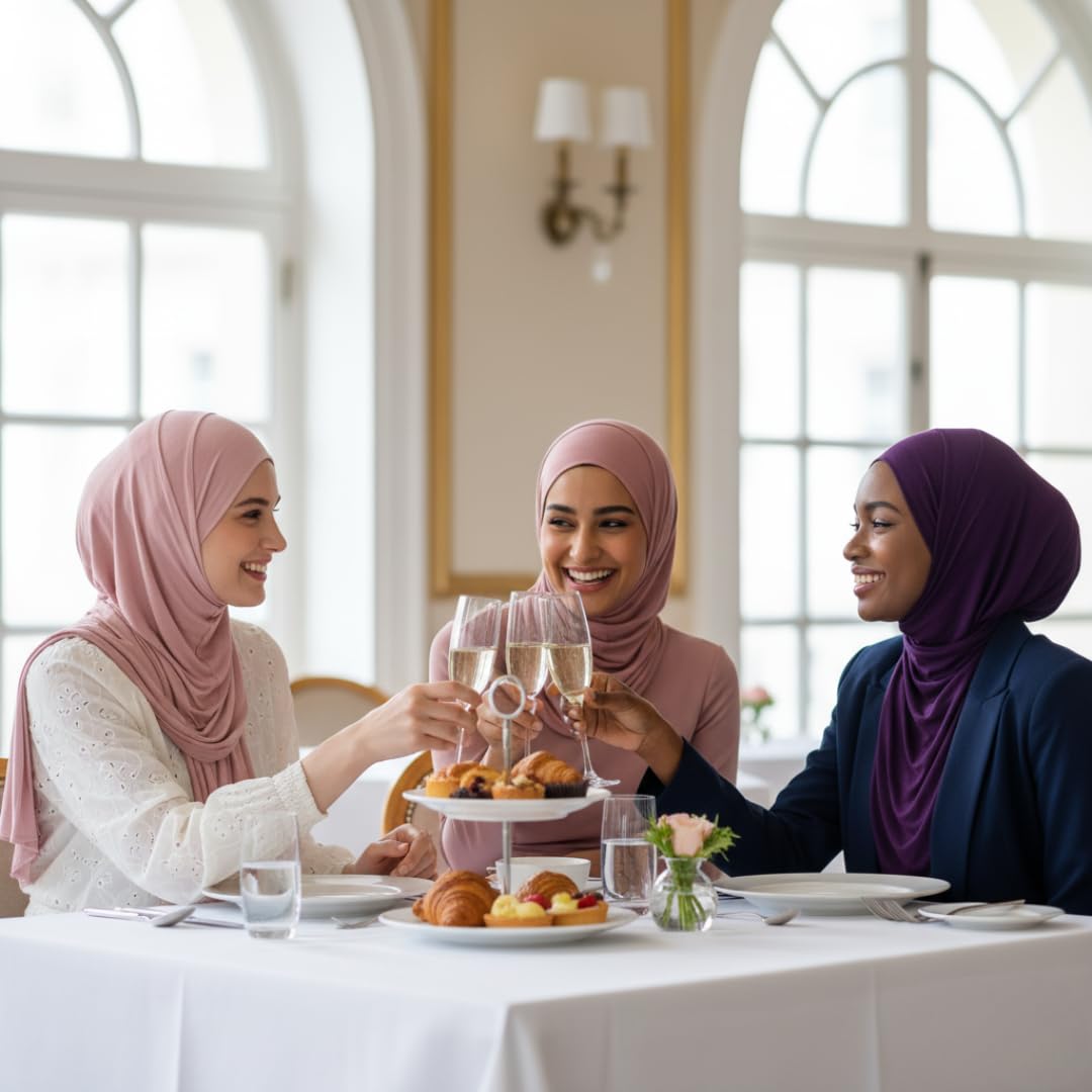 NOOR Premium Jersey Hijab Set - 3-Pack Soft & Breathable Head Scarf Wrap for Women in Gift-Ready Box - Comfortable, Versatile, and Stylish (Mix Color 4)