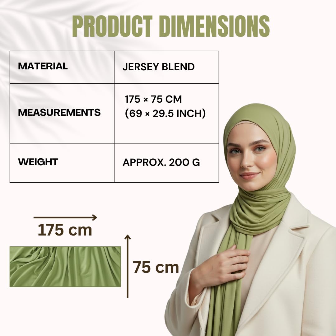 NOOR Premium Jersey Hijab Set - 3-Pack Soft & Breathable Head Scarf Wrap for Women in Gift-Ready Box - Comfortable, Versatile, and Stylish (Mix Color 2)