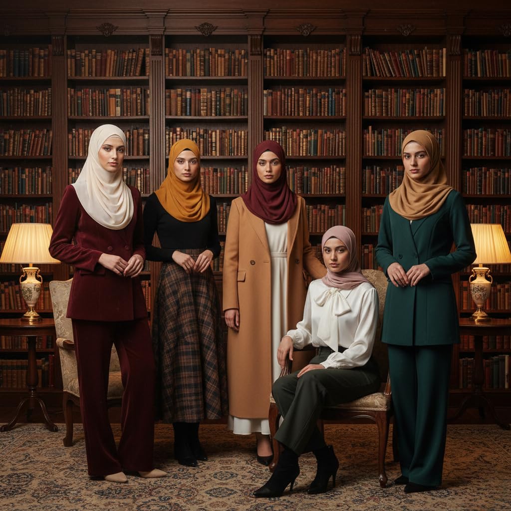 NOOR Chiffon Hijab Set for Women – Pack of 5 Lightweight Non-Slip Premium Chiffon Scarves, Breathable Elegant Draping Hijabs (Mix Colors 10)