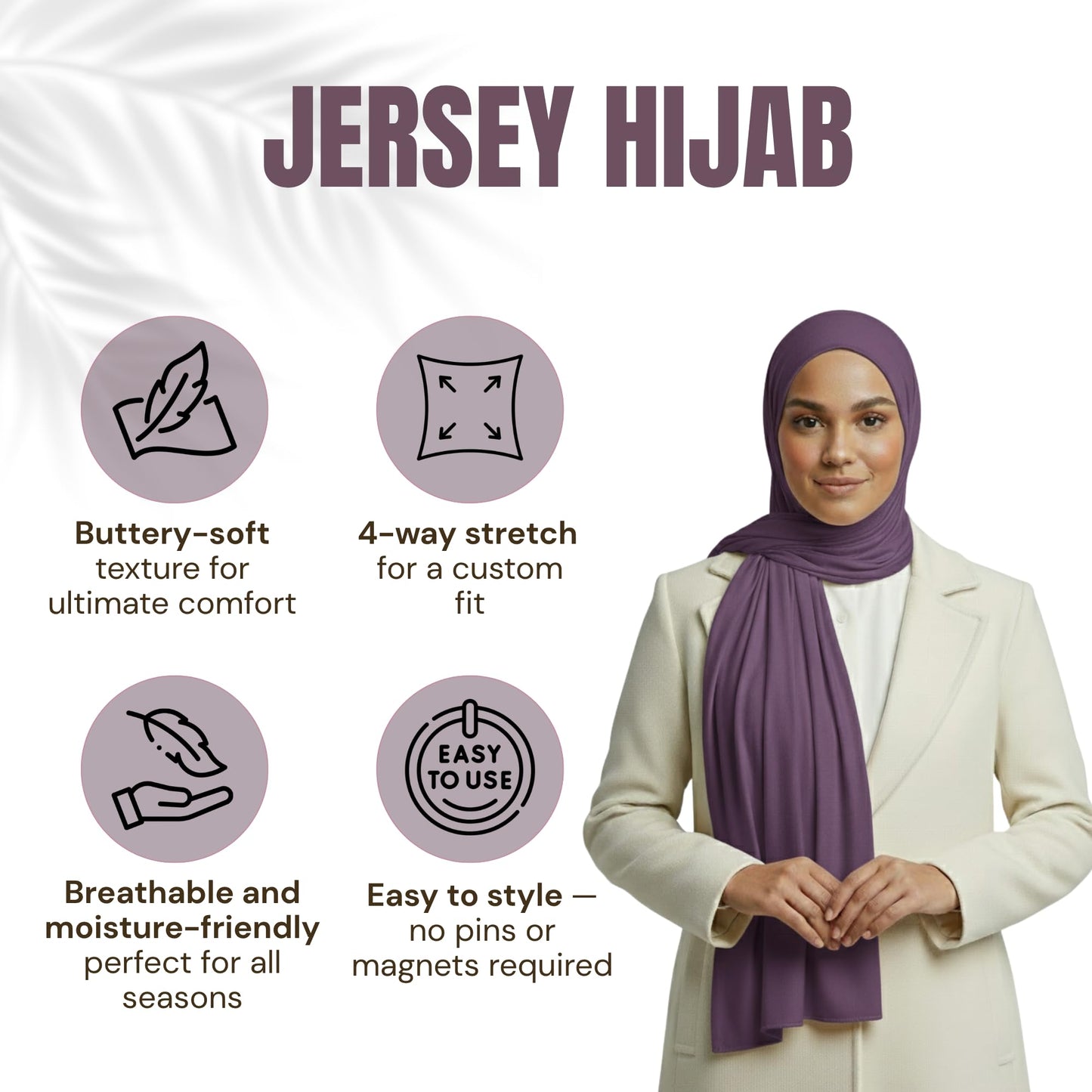NOOR Premium Jersey Hijab Set - 3-Pack Soft & Breathable Head Scarf Wrap for Women in Gift-Ready Box - Comfortable, Versatile, and Stylish (Mix Color 4)
