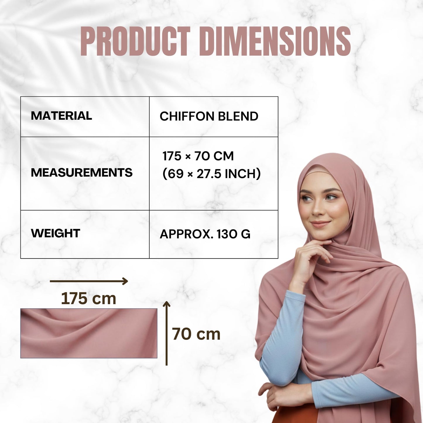 NOOR 5 pcs Hijab Scarfs for Women - Premium Quality Chiffon Hijab, Soft and Lightweight. Hijab Gift Box - 5 Colors Set (Mix Colors 1)