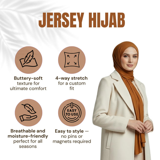NOOR Premium Jersey Hijab Set - 3-Pack Soft & Breathable Head Scarf Wrap for Women in Gift-Ready Box - Comfortable, Versatile, and Stylish (Mix Color 6)