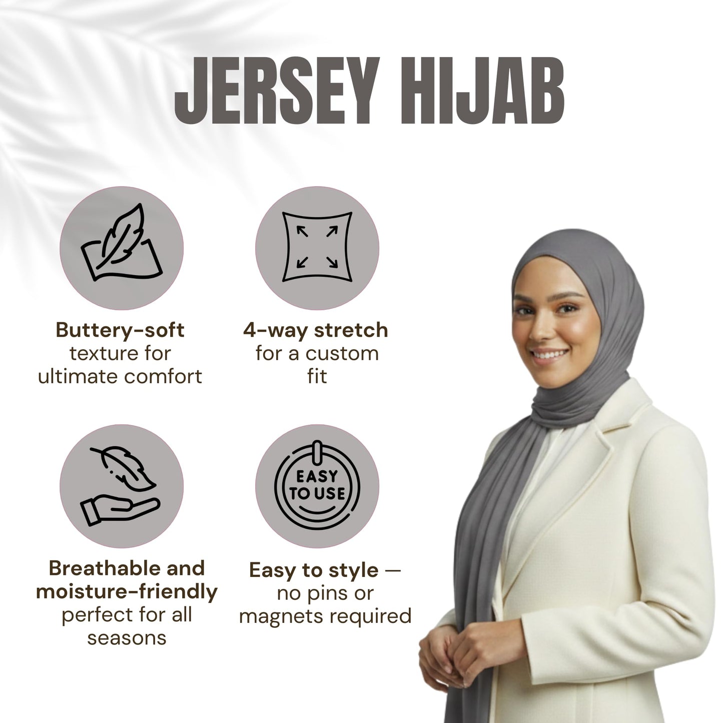 NOOR Premium Jersey Hijab Set for Women – 3 Pack Soft & Breathable Stretch Head Scarf Wrap, Comfortable Non-Slip Fabric, Versatile Styling, Gift-Ready Box (Mix Color 11)