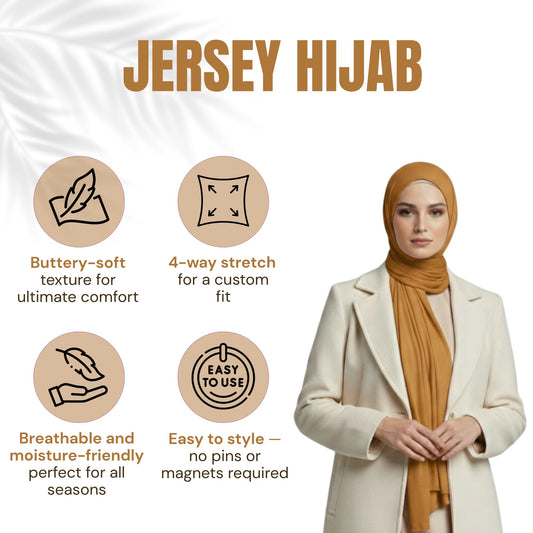 NOOR Premium Jersey Hijab Set for Women – 3 Pack Soft & Breathable Stretch Head Scarf Wrap, Comfortable Non-Slip Fabric, Versatile Styling, Gift-Ready Box (Mix Color 10)