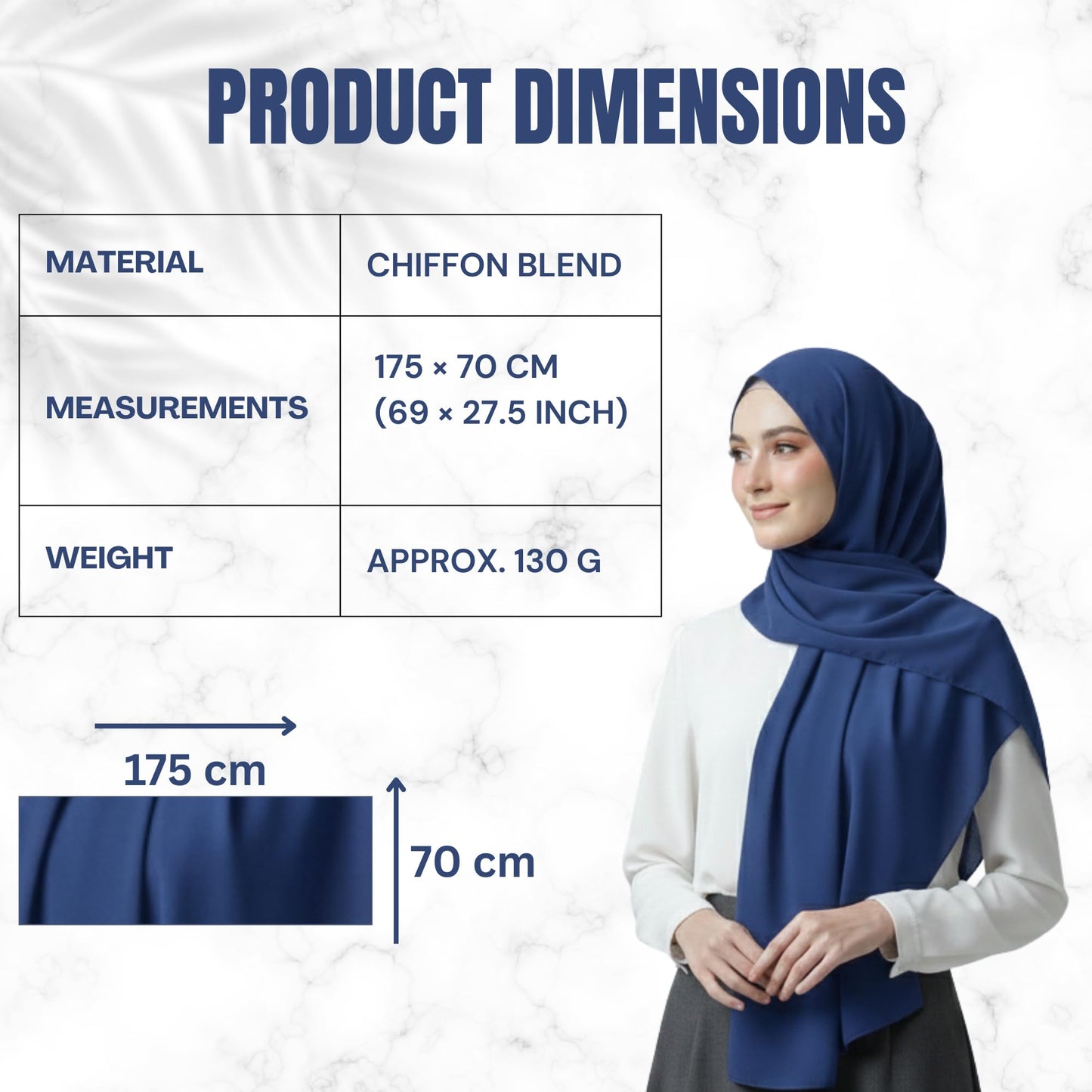 NOOR Chiffon Hijab Set for Women – Pack of 5 Lightweight Non-Slip Chiffon Scarves, Premium Breathable Fabric, Elegant Draping for Everyday Wear (Mix Colors 11)