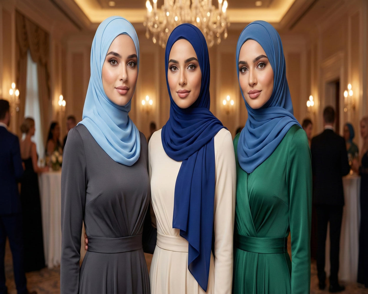 NOOR Chiffon Hijab Set for Women – Pack of 5 Lightweight Non-Slip Chiffon Scarves, Premium Breathable Fabric, Elegant Draping for Everyday Wear (Mix Colors 11)