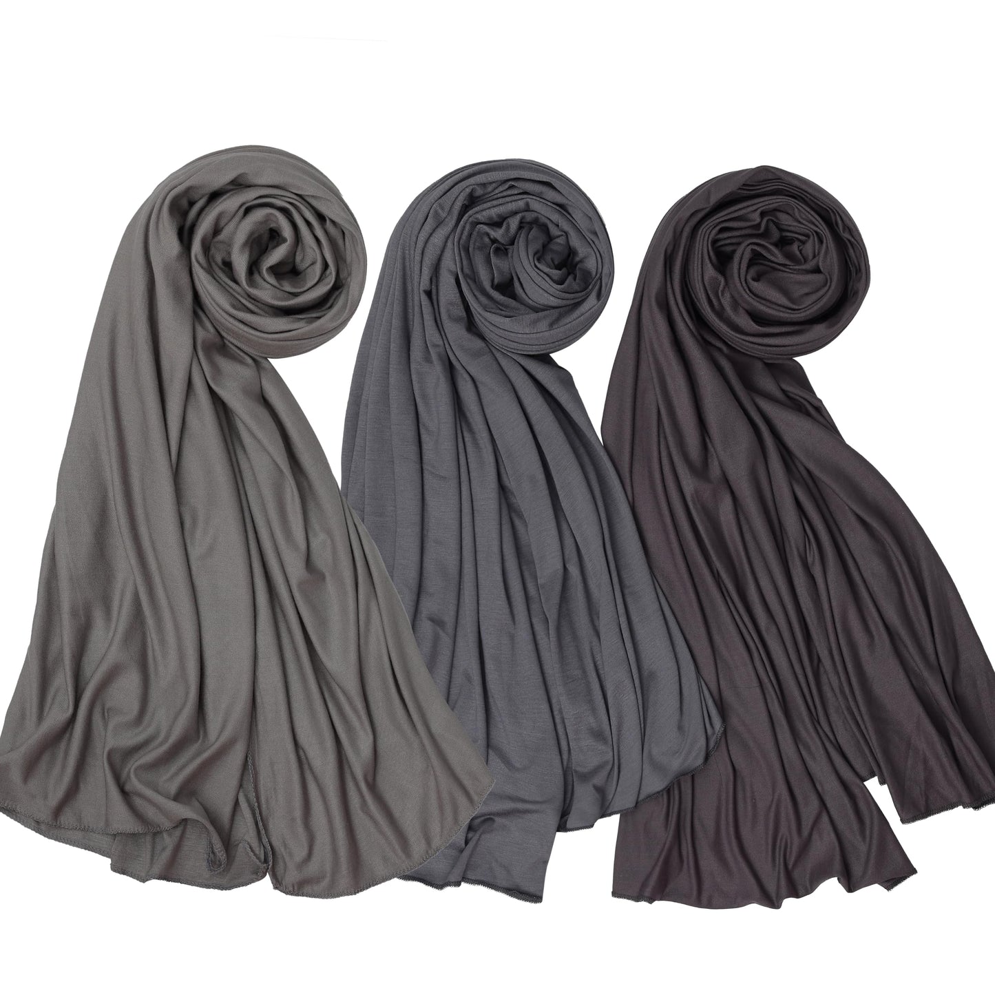 NOOR Premium Jersey Hijab Set for Women – 3 Pack Soft & Breathable Stretch Head Scarf Wrap, Comfortable Non-Slip Fabric, Versatile Styling, Gift-Ready Box (Mix Color 11)