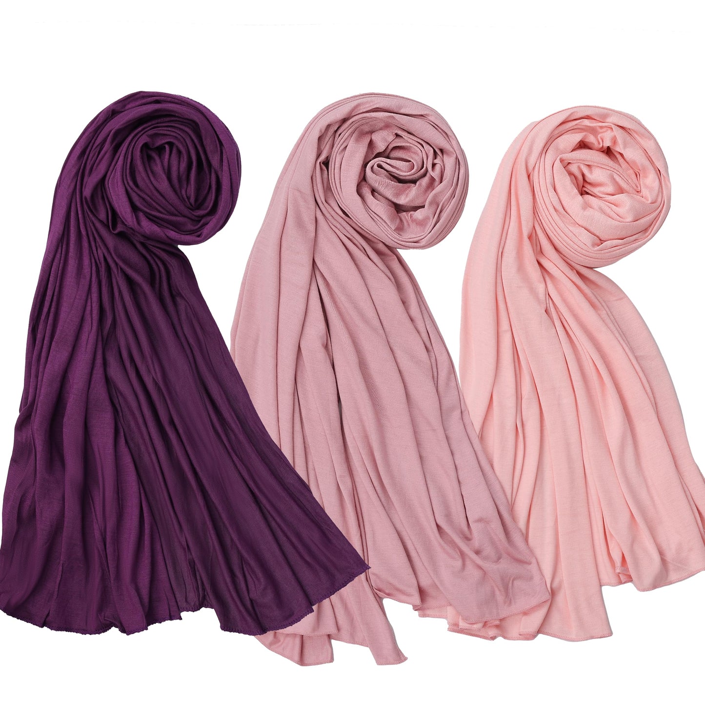 NOOR Premium Jersey Hijab Set for Women – 3 Pack Soft & Breathable Stretch Head Scarf Wrap, Comfortable Non-Slip Fabric, Versatile Styling, Gift-Ready Box (Mix Color 13)