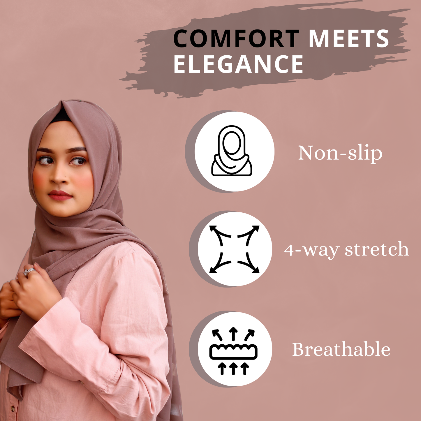 NOOR Premium Jersey Hijab Set - 3-Pack Soft & Breathable Head Scarf Wrap for Women in Gift-Ready Box - Comfortable, Versatile, and Stylish (Mix Color 1)