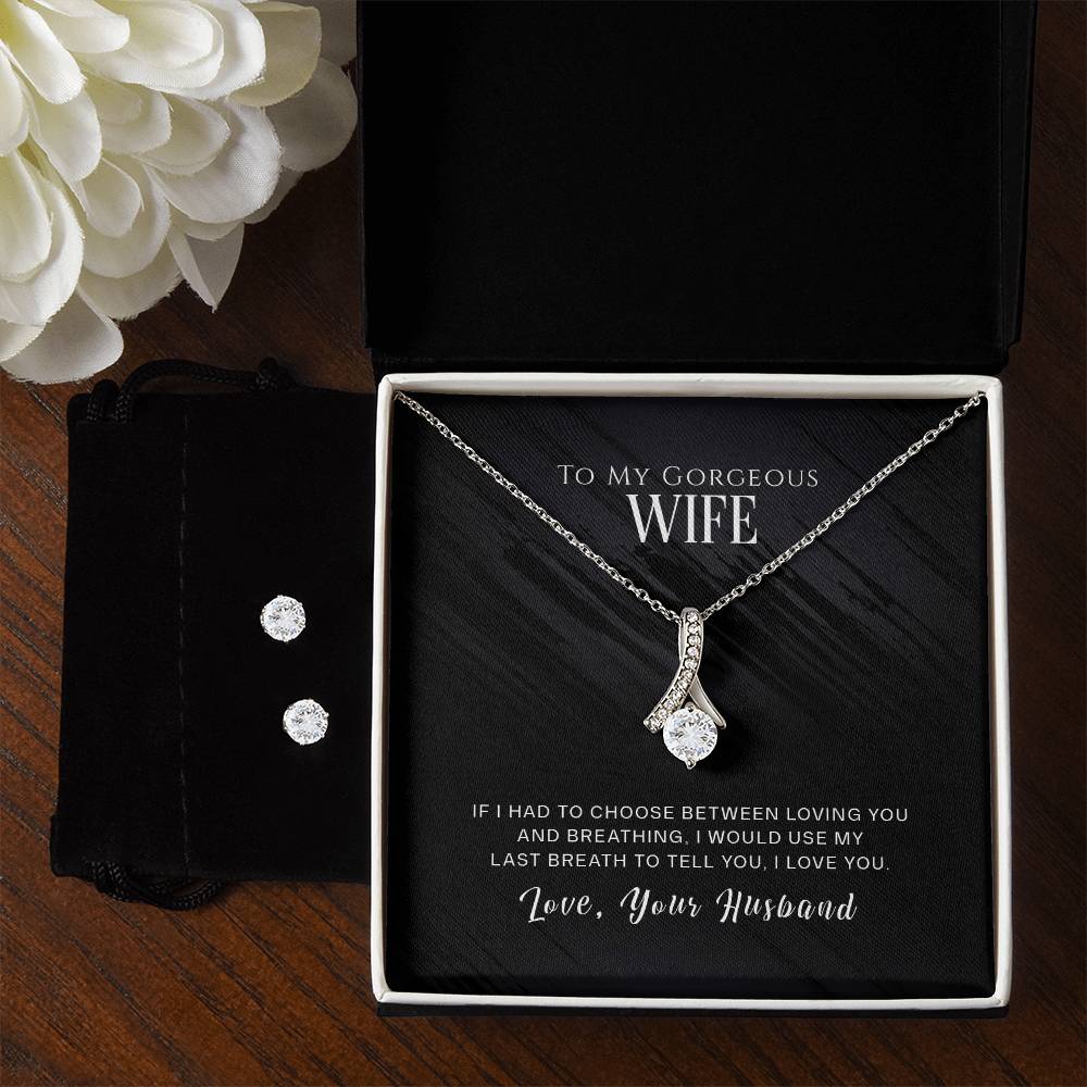 Alluring Beauty Necklace & Earring Set – A Romantic Gift for Your Beloved Wife