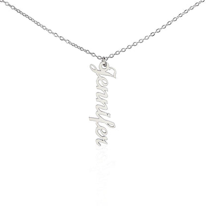 Personalized Vertical Name Necklace – A Custom Gift for Your Loved One