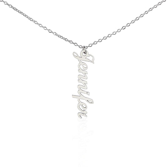 Personalized Vertical Name Necklace – A Custom Gift for Your Loved One