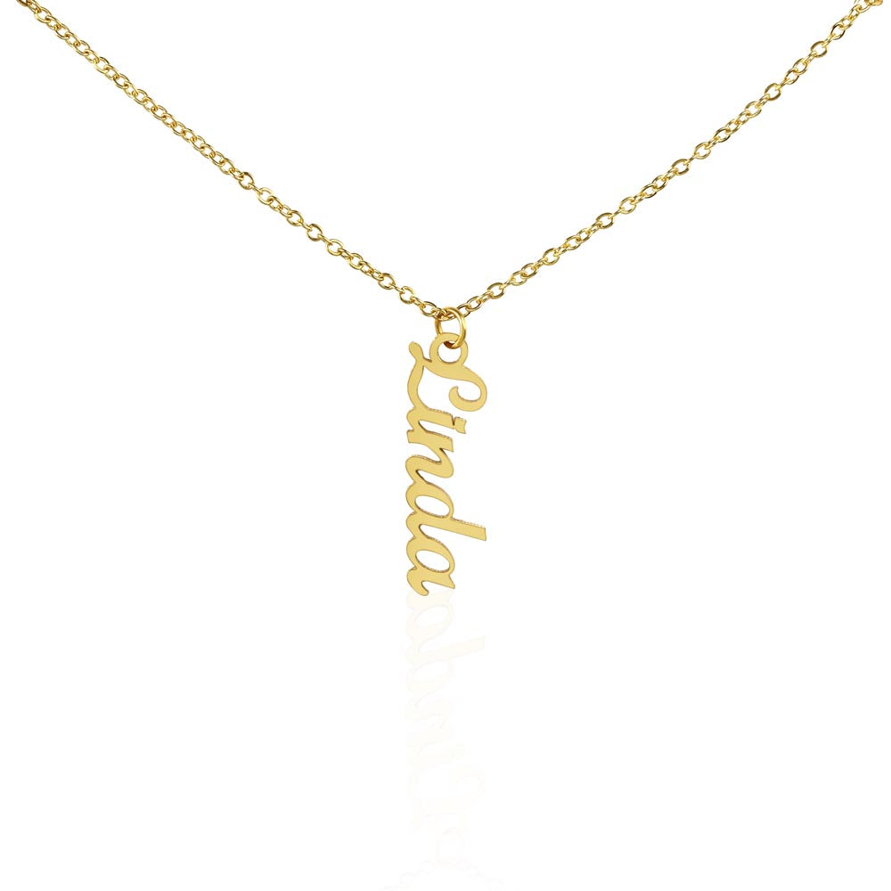 Personalized Vertical Name Necklace – A Custom Gift for Your Loved One