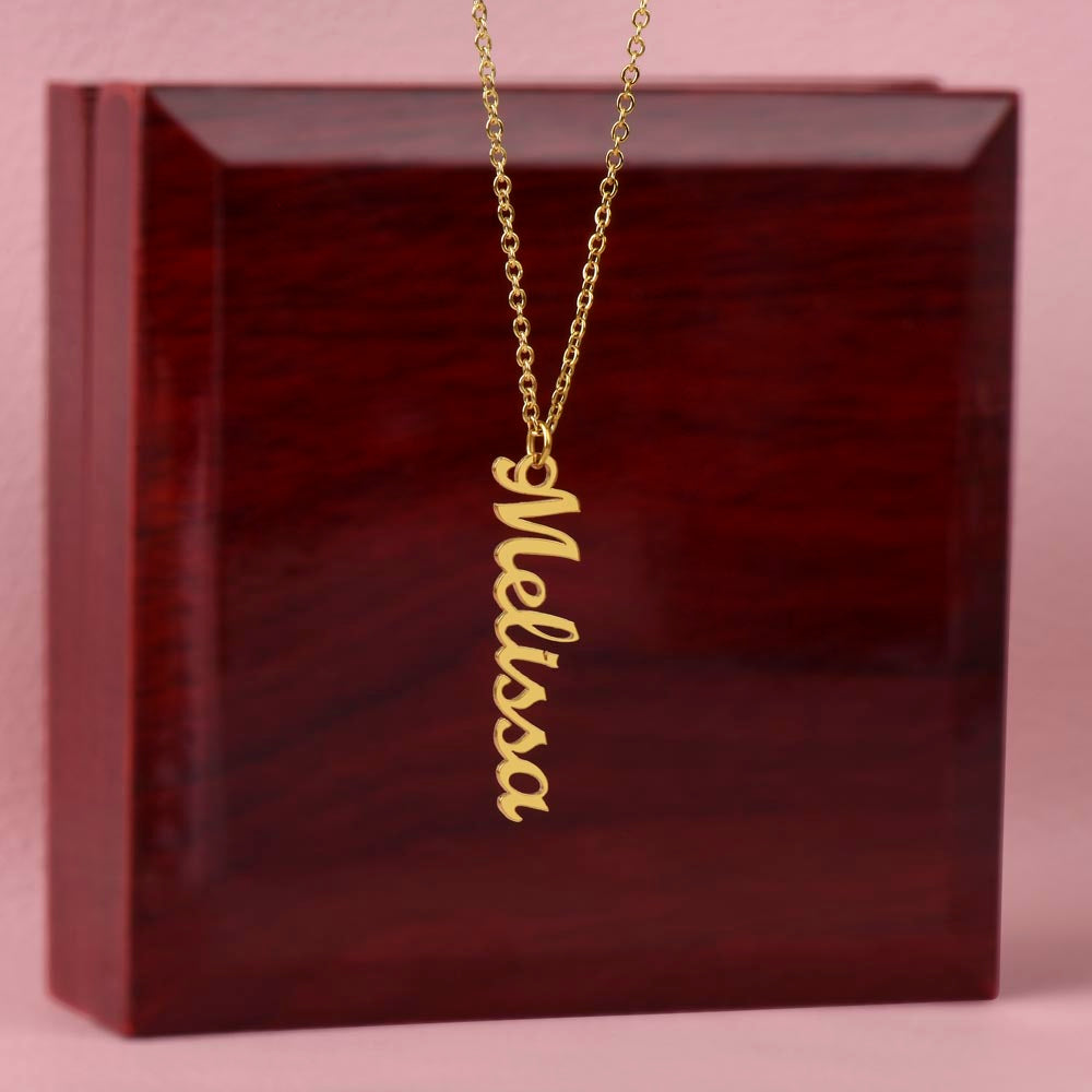 Personalized Vertical Name Necklace – A Custom Gift for Your Loved One