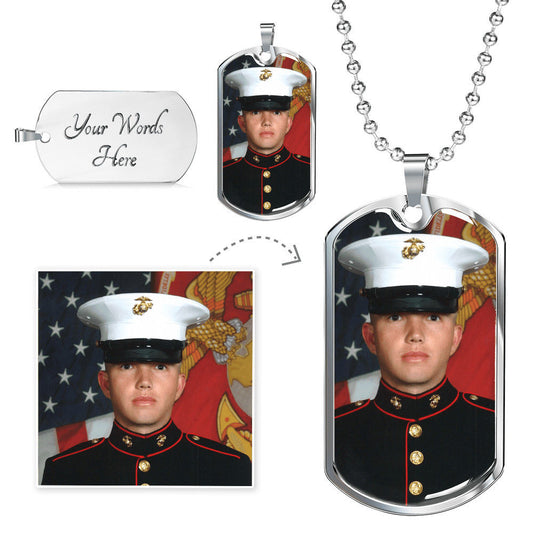 Custom Dog Tag Necklace with Photo & Engraving – A Personalized Keepsake